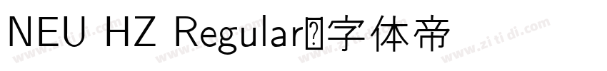 NEU HZ Regular字体转换